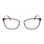 Eyeglasses Carolina Herrera CH 0031 Gold Burgundy Clear Lens 2 1
