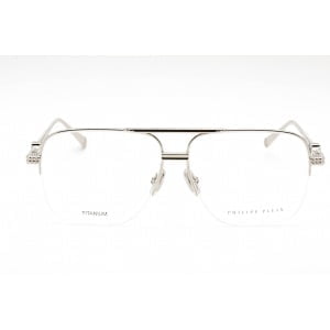 Eyeglasses Philipp Plein VPP063W Shiny Palladium Clear Lens 2 1