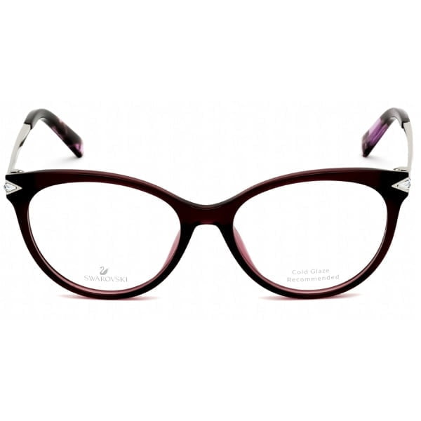 Eyeglasses Swarovski SK5312 Shiny Bordeaux Clear demo lens 2