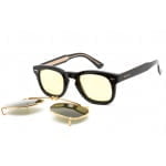 Sunglasses Gucci GG0182S Shiny Black Yellow 1 1