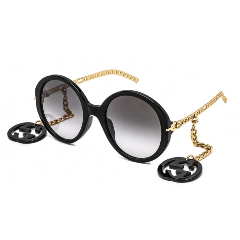 Sunglasses Gucci GG0726S Black Gold Grey Gradient 1 1