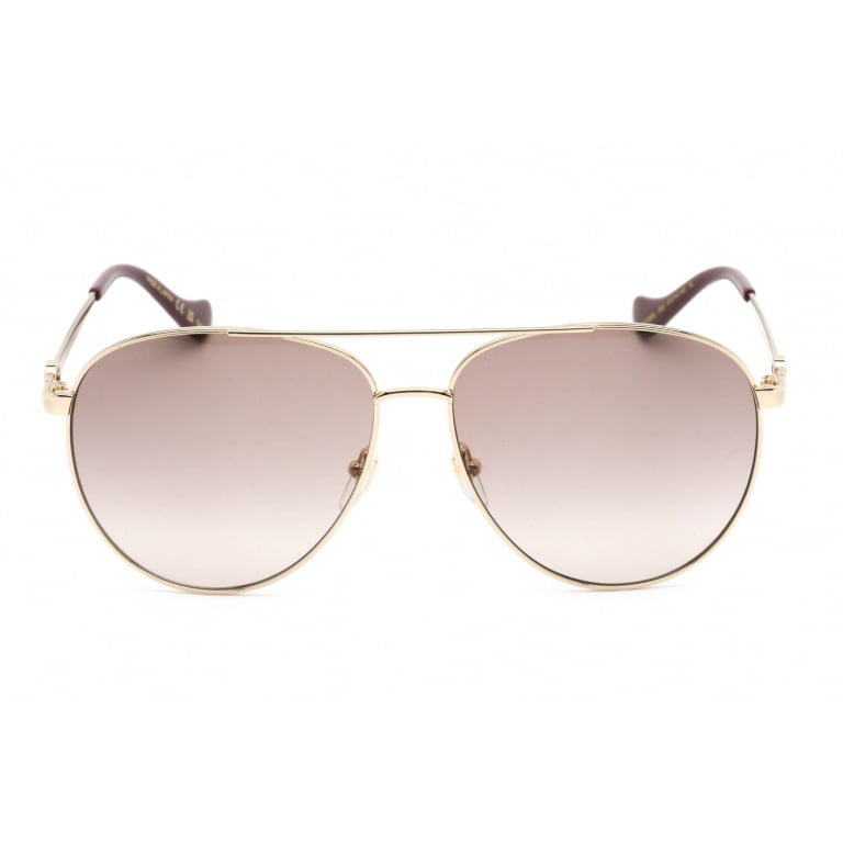 Sunglasses Gucci GG1088S Shiny Gold Gradient Brown 2 1
